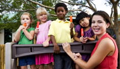 children with a teacher